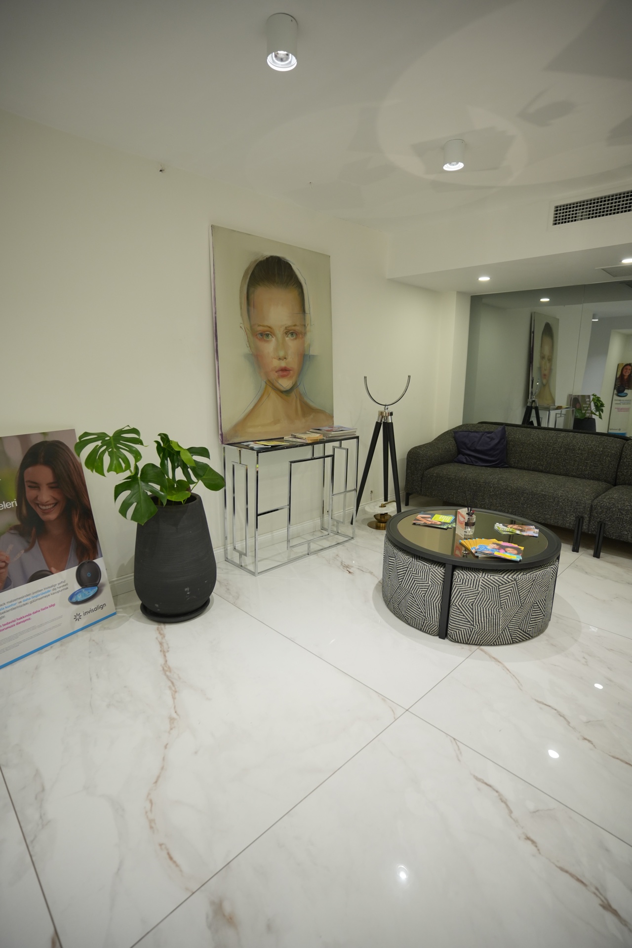 Modern Clinic Waiting Area with Art